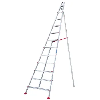 Изображение товара Алюминиевая садовая стремянка 12 ступеней, высота 3,91м, легкая и прочная Изображение товара Алюминиевая садовая стремянка 12 ступеней, высота 3,91м, легкая и прочная