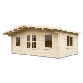 Изображение товара Дом садовый 21м² Комфорт из профилированного бруса 44мм сборной конструкции Изображение товара Дом садовый 21м² Комфорт из профилированного бруса 44мм сборной конструкции
