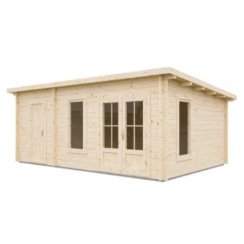 Изображение товара Садовый дом Комфорт 21м² из бруса с хозблоком для дачи и участка Изображение товара Садовый дом Комфорт 21м² из бруса с хозблоком для дачи и участка