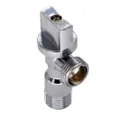 Кран шаровый для сантехприборов угловой НР 1/2"х1/2" с отражателем СТМ_3