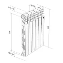 Радиатор биметаллический 500мм 6 секций Royal Thermo Revolution_4