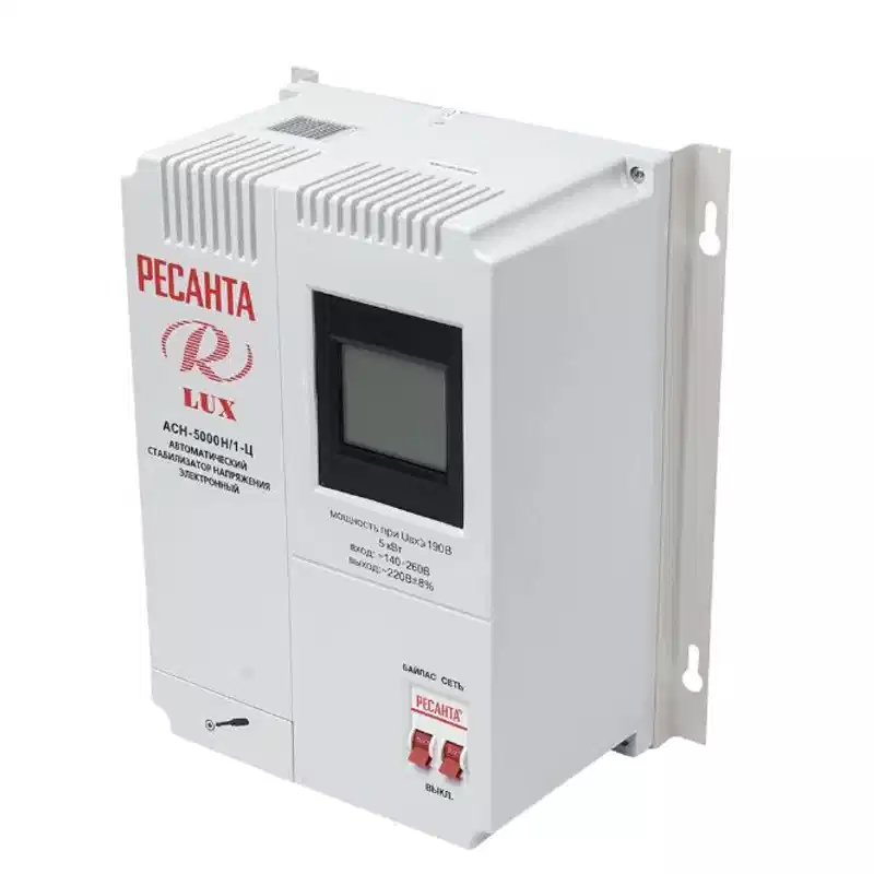Стабилизатор напряжения настенный Ресанта АСН-5000 Н/1-Ц Lux 5000 Вт 220В_1
