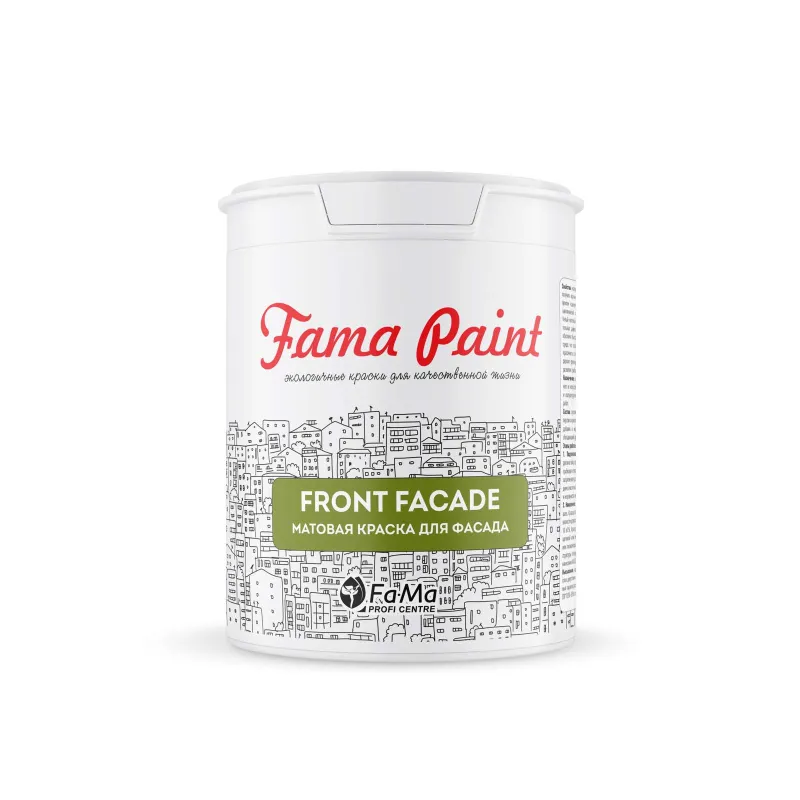 Краска фасаная Front Fasade глубокоматовая (база С) 9л Fama Paint_1