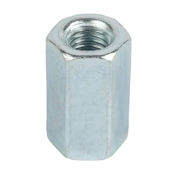 Изображение товара Гайка соединительная М12 DIN6334 оцинкованная прочная и надежная Изображение товара Гайка соединительная М12 DIN6334 оцинкованная прочная и надежная