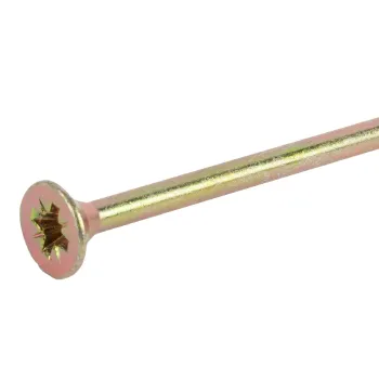 Изображение товара Саморез универсальный 6х160мм неполная резьба желтый цинк Изображение товара Саморез универсальный 6х160мм неполная резьба желтый цинк