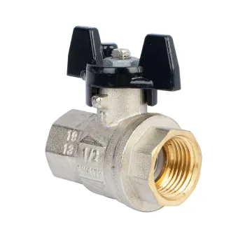 Изображение товара Кран шаровый Italica Rub ВР 1 2 усиленный бабочка Изображение товара Кран шаровый Italica Rub ВР 1 2 усиленный бабочка