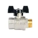 Кран шаровый Italica Rub НР-ВР 3/4" усиленный бабочка_2