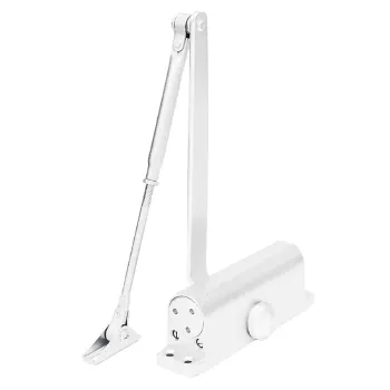 Изображение товара Доводчик дверной DC-080 Notedo белый для дверей до 120 кг монтаж сверху Изображение товара Доводчик дверной DC-080 Notedo белый для дверей до 120 кг монтаж сверху