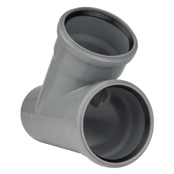 Изображение товара Тройник канализационный RTP 110х110мм 45° из полипропилена Изображение товара Тройник канализационный RTP 110х110мм 45° из полипропилена