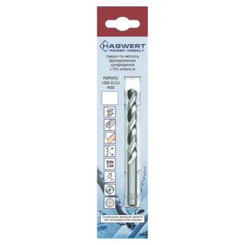 Изображение товара Сверло по металлу Cobalt 4,0х75мм Р6М5К5 Hagwert Изображение товара Сверло по металлу Cobalt 4,0х75мм Р6М5К5 Hagwert