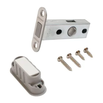 Изображение товара Магнитная межкомнатная защелка Аллюр матовый никель защита от коррозии Изображение товара Магнитная межкомнатная защелка Аллюр матовый никель защита от коррозии