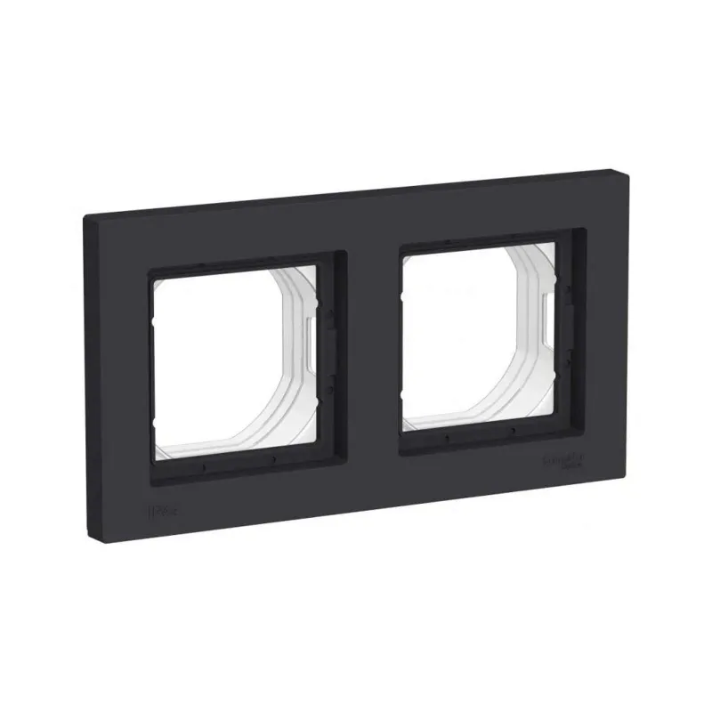 Рамка двухместная AtlasDesign карбон IP44 Systeme Electric_1