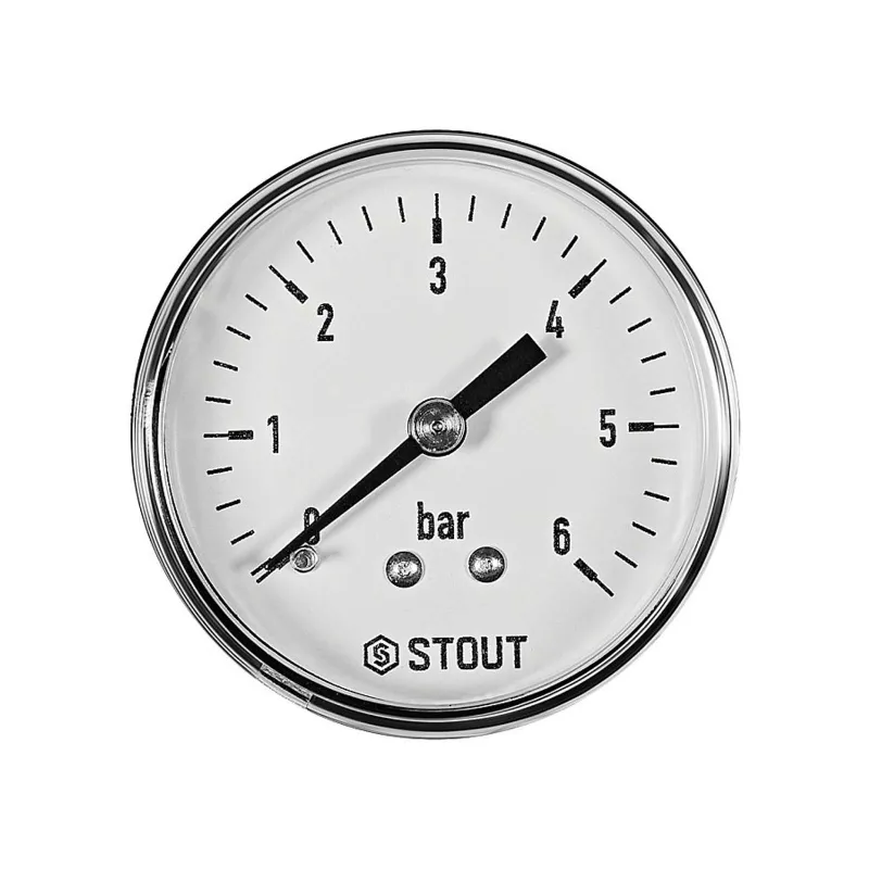Манометр аксиальный 6 бар 50мм 1\4" НР Stout_1