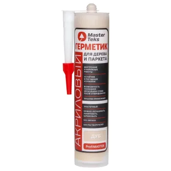 Изображение товара Герметик акриловый для дерева и паркета дуб 290 мл MasterTeks Изображение товара Герметик акриловый для дерева и паркета дуб 290 мл MasterTeks