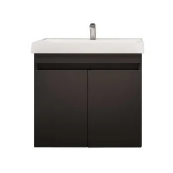 Изображение товара Тумба подвесная Garda Izeo 60см с раковиной черный шагрень Изображение товара Тумба подвесная Garda Izeo 60см с раковиной черный шагрень