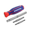 Отвертка-трещотка с битами 6в1 Workpro_2
