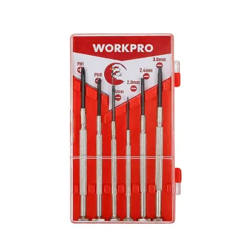 Изображение товара Набор отверток Workpro 6 шт. для точных работ, прочные и компактные Изображение товара Набор отверток Workpro 6 шт. для точных работ, прочные и компактные