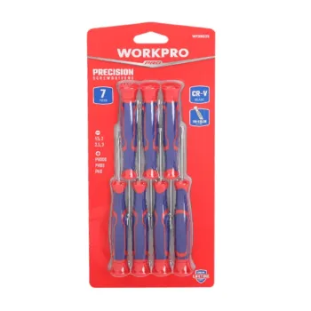 Изображение товара Набор отверток для точных работ Cr-V 7шт Workpro Изображение товара Набор отверток для точных работ Cr-V 7шт Workpro