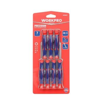 Изображение товара Набор отверток Workpro Torx Cr-V 7шт для точных работ Изображение товара Набор отверток Workpro Torx Cr-V 7шт для точных работ