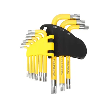 Изображение товара Ключи звездочки torx T10-T50 короткие антикоррозийные 9шт Workpro Изображение товара Ключи звездочки torx T10-T50 короткие антикоррозийные 9шт Workpro
