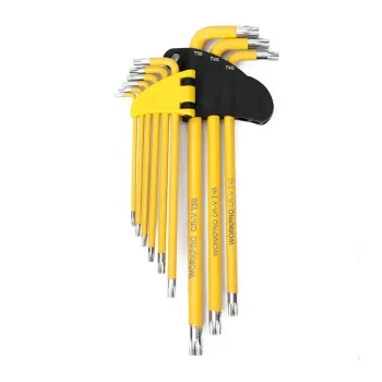 Ключи звездочки torx T10-T50 удлиненные антикоррозийные 9шт Workpro
