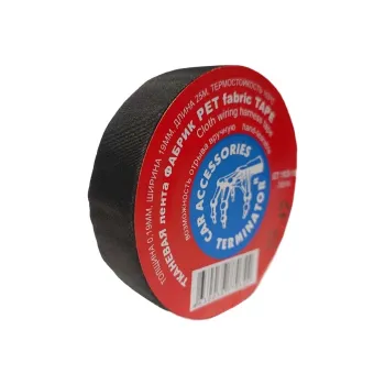 Изображение товара Изолента текстильная Терминатор Fabric 19 мм x 25 м, черная Изображение товара Изолента текстильная Терминатор Fabric 19 мм x 25 м, черная