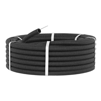 Изображение товара Гофрированная труба ПНД 40мм 15м черная IEK с протяжкой Изображение товара Гофрированная труба ПНД 40мм 15м черная IEK с протяжкой