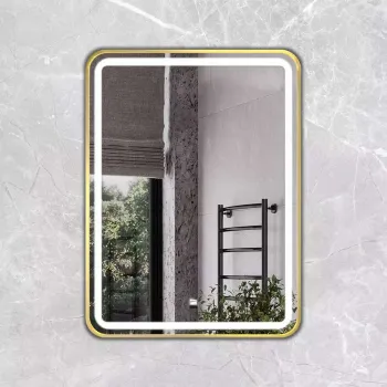 Изображение товара Зеркало Comforty Ситара-60 с LED подсветкой и сенсорным управлением желтое Изображение товара Зеркало Comforty Ситара-60 с LED подсветкой и сенсорным управлением желтое