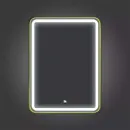 Зеркало Comforty Ситара-60 с LED подсветкой и сенсором золотое матовое_2