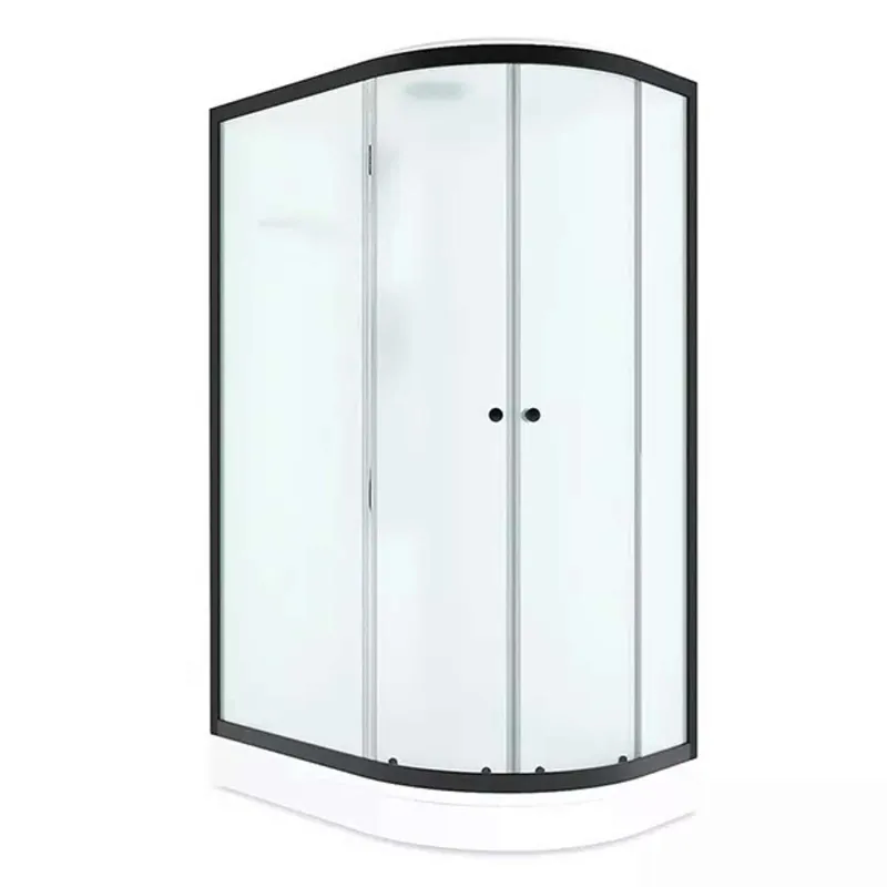 Душевая кабина левая Domani-spa Delight Slim низкий поддон 120х80см стекло матовое 4м_1
