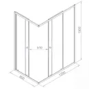 Душевой уголок Domani-spa Cube 120х80см стекло прозрачное 4мм_3