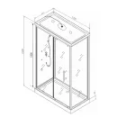 Душевая кабина Comforty низкий поддон 120х80см стекло тонированное хром 4мм_2