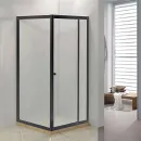 Душевой уголок Comforty 90х90см стекло прозрачное 6мм профиль чёрный_1