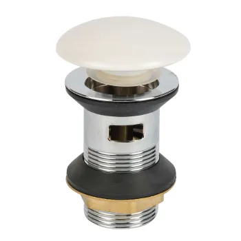 Изображение товара Донный клапан для раковины 1 1/4" Masterprof с переливом белый Изображение товара Донный клапан для раковины 1 1/4" Masterprof с переливом белый