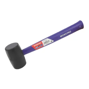 Киянка резиновая черная 450г с фиберглассовой рукояткой Workpro