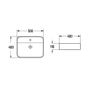 Раковина накладная 400х500мм прямоугольная Comforty 78574-50_3