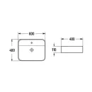 Раковина накладная 400х600мм прямоугольная Comforty 78574-60_3