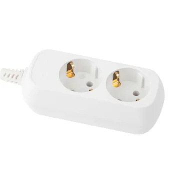 Изображение товара Колодка розеточная 2 гнезда с заземлением 16А 250В IP20 белая Эра Изображение товара Колодка розеточная 2 гнезда с заземлением 16А 250В IP20 белая Эра