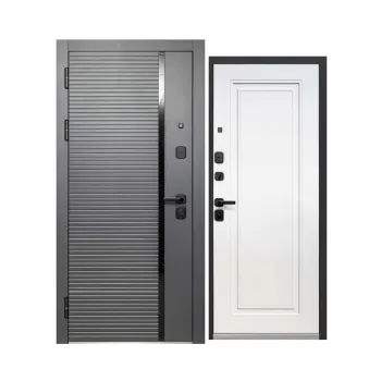 Изображение товара Входная дверь Luxor 2МДФ Горизонталь НЕО сатин графит/белый 860мм левая Изображение товара Входная дверь Luxor 2МДФ Горизонталь НЕО сатин графит/белый 860мм левая