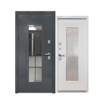 Изображение товара Входная дверь Luxor Termo 7 букле графит/белая 850 мм левая с терморазрывом Изображение товара Входная дверь Luxor Termo 7 букле графит/белая 850 мм левая с терморазрывом