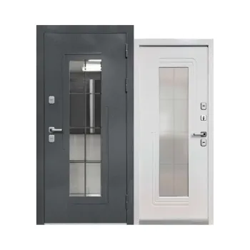 Изображение товара Входная дверь Luxor Termo 7 с терморазрывом графит/белый 960мм правая Изображение товара Входная дверь Luxor Termo 7 с терморазрывом графит/белый 960мм правая