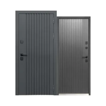 Изображение товара Входная дверь с терморазрывом Luxor Termo Рейка Муар 7024/сатин графит 960мм Изображение товара Входная дверь с терморазрывом Luxor Termo Рейка Муар 7024/сатин графит 960мм