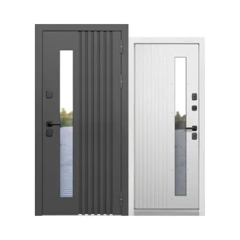 Изображение товара Входная дверь с терморазрывом Luxor Termo Рейка стеклопакет Муар 7024 960мм правая Изображение товара Входная дверь с терморазрывом Luxor Termo Рейка стеклопакет Муар 7024 960мм правая