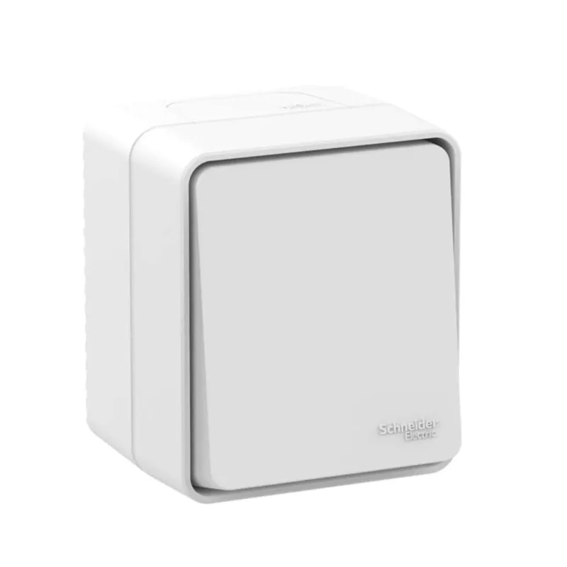 Переключатель одноклавишный накладной AtlasDesign белый IP54 Systeme Electric_1