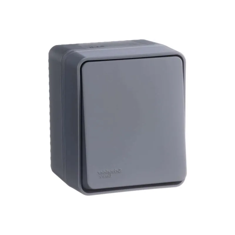 Переключатель одноклавишный накладной AtlasDesign антрацит IP54 Systeme Electric_1