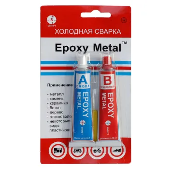 Изображение товара Эпоксидный клей ЭДП 57г Epoxy metal для металла и керамики надежное соединение Изображение товара Эпоксидный клей ЭДП 57г Epoxy metal для металла и керамики надежное соединение