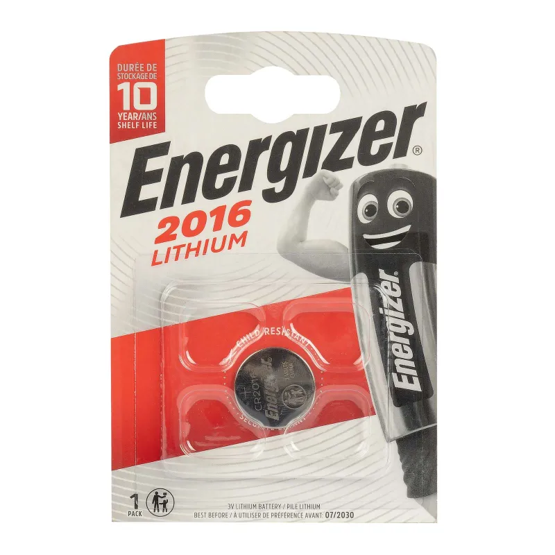 Батарейка литиевая Energizer Lithium CR2016 - 1 шт в блистере_1