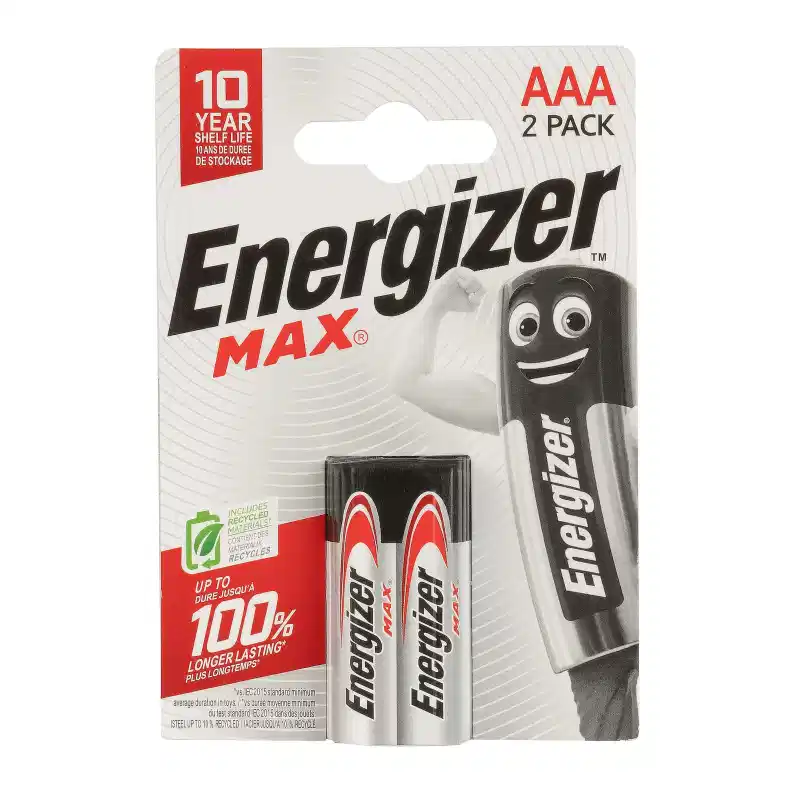 Батарейка алкалиновая Energizer Мах AAA - 2 шт на блистере_1