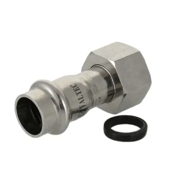 Муфта с накидной гайкой пресс Valtec 22х1/2" ВР нержавеющая сталь