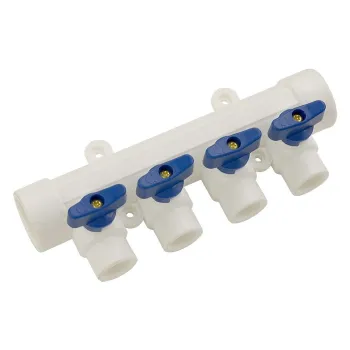 Изображение товара Коллектор RTP 25х20 с 4 выходами для теплого пола и водоснабжения Изображение товара Коллектор RTP 25х20 с 4 выходами для теплого пола и водоснабжения